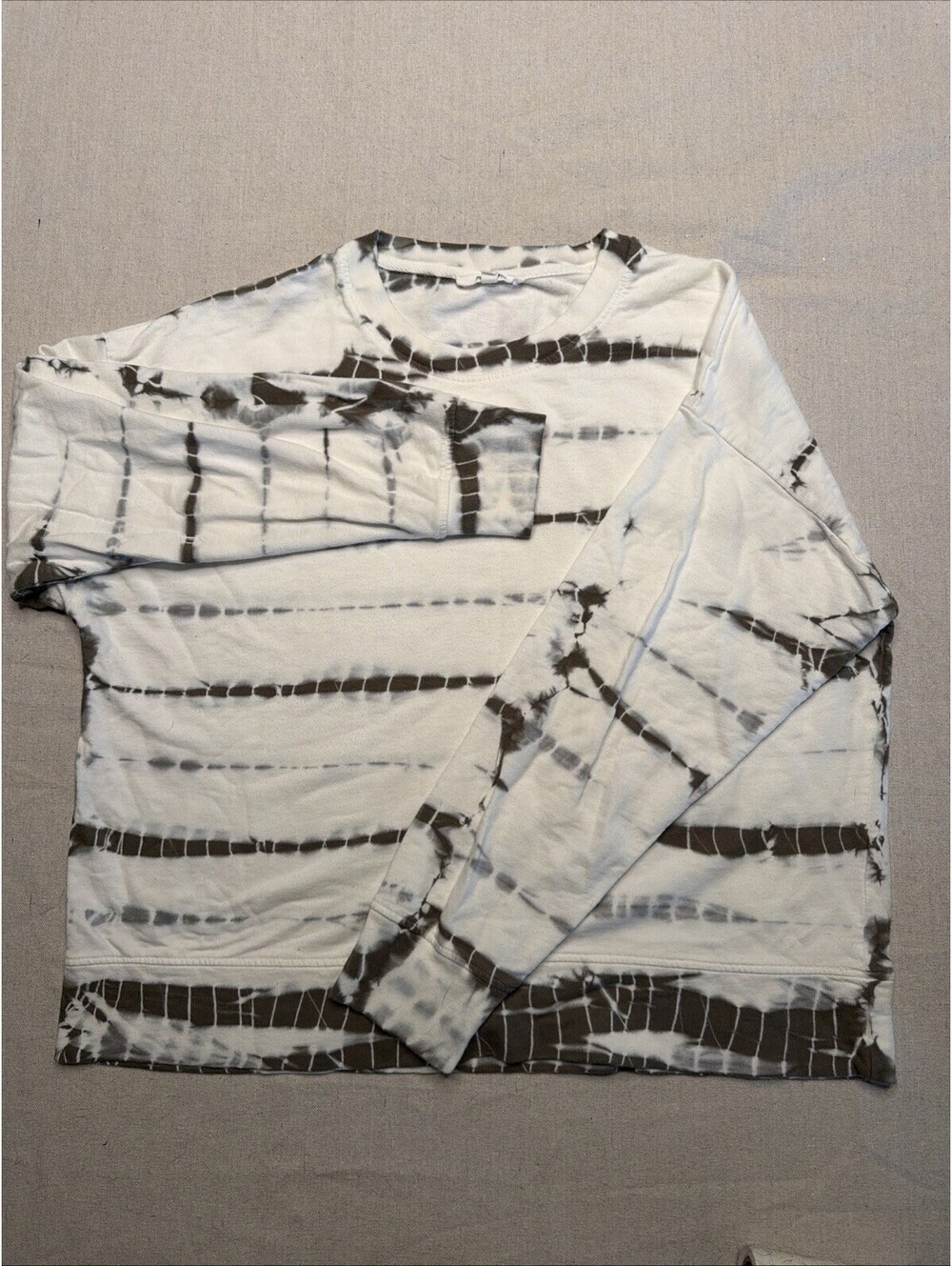Splendid Collection Long Sleeve Top Size S White Greys-clean-SKU#19 - Picture 6 of 8